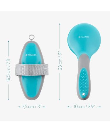 Navaris 2-Part Horse Care Set: Mane Brush & Card tsche for Optimal Fur Care | International Shipping - Buy Online on SooperMarket.com