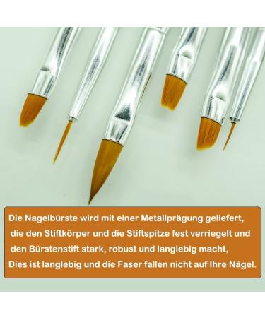 Lofuanna 6pcs Nail Art Liner Brushes Set - Double Ended Dotting Tools for DIY Nail Art Painting & Drawing - Buy Online on SooperMarket.com