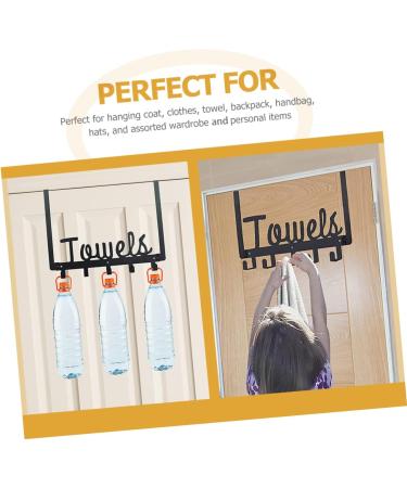 WOONEKY Nail- Coat Hook Wall Hooks for Coats Over Door Towel Rack Cabinet Hanger Towel Hook Black Metal - Buy Online on SooperMarket.com