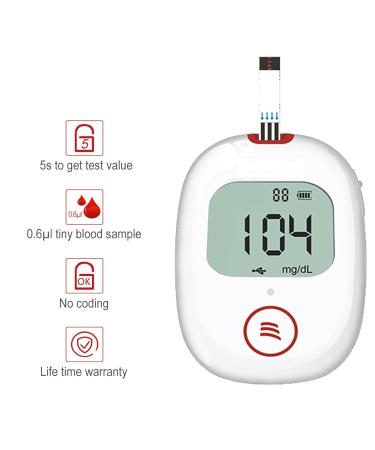 High-Precision Blood Sugar Measuring Device Set - 50 Test Strips & Lanzetten Easy to Use Ideal for Pregnant Women Fast & Portable - International Shipping Available - Buy Online on SooperMarket.com