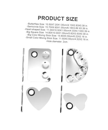 NOLITOY 4 Sets Palette Set | Makeup Mixing Tray & Spatulas | Gel Nail Kit & Manicure Tool | Stainless Steel Makeup Pallet for Professionals | Shop Internationally - Buy Online on SooperMarket.com