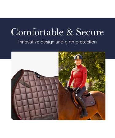 LeMieux Show Jumping Saddle Pad - Premium English Equestrian Riding Equipment - Classic Square Black Design - Buy Online on SooperMarket.com