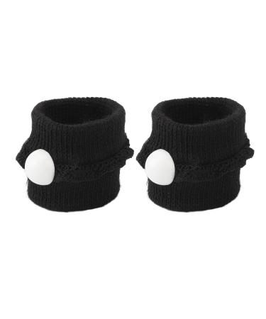 Acupressure Bracelet - 2 Travel Sickness Bands for Nausea & Dizziness Relief | Black Nylon - Buy Online on SooperMarket.com