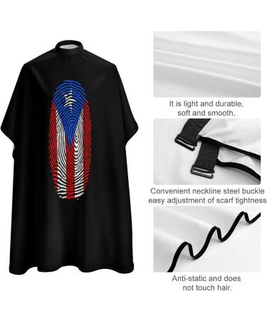 Puerto Rico Fingerprint Barber Cape | Professional Hair Cutting Apron for Kids - Cute & Durable - Buy Online on SooperMarket.com