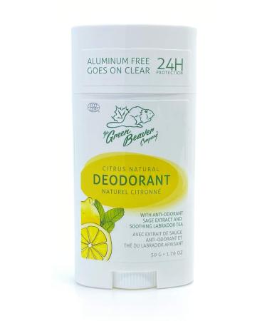 Green Beaver The Company Citrus Natural Aluminum Free Deodorant Stick  1.76 Oz
