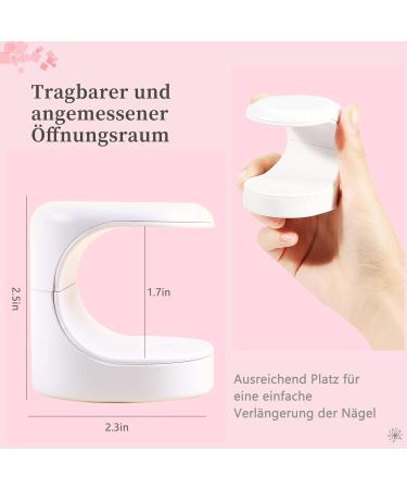 Buy Mini LED UV Nail Dryer | Portable 16W USB Nail Lamp for Gel Nails & Manicure Tools - White - Buy Online on SooperMarket.com