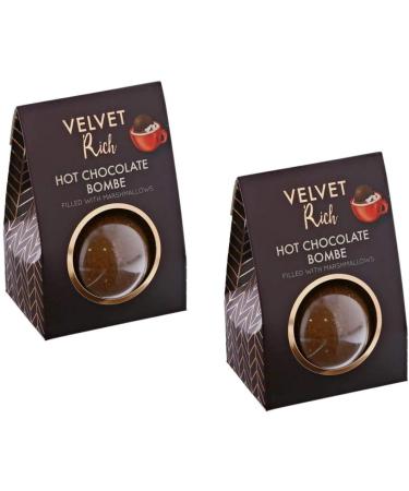 Hot Chocolate Gift Sets - 2 Sets of hot Chocolate Bombs with Marshmallows Inside and in a Gift Box