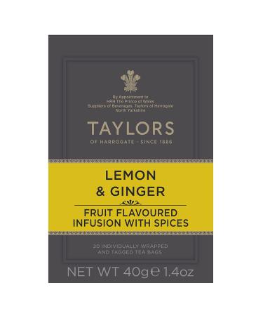 Taylors of Harrogate Lemon Ginger Herbal Tea - 20 Count (Pack of 1) - Buy Online on SooperMarket.com