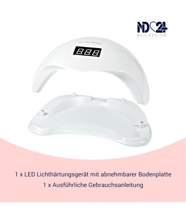 ND24 Naildesign Geln gel Starter Set - Complete Pedicure Kit for Toenails with LED Lamp French Gel & Accessories - Made in Germany - Buy Online on SooperMarket.com