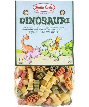 Dalla Costa Tricoloured Pasta Bundle - Dinosauri Teddy Zoo Travel (4x250g) - Buy Online on SooperMarket.com