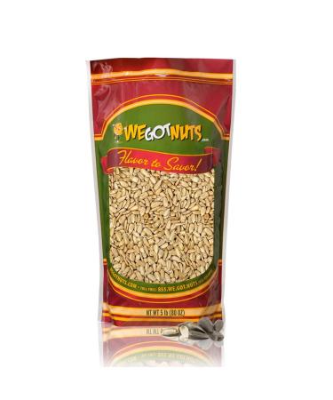 Raw Sunflower Seed Kernels By We Got Nuts - Premium Quality Kosher Shelled Sunflower Seeds - Natural & Healthy Fitness & Diet-Friendly Snack- Raw, Shelled & Unsalted- Air-Tight Resalable Bag- 5 lbs