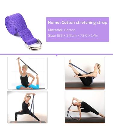 Lixada 5Pcs Yoga Equipment Set with Yoga Ball, Blocks, Stretching Strap for Exercise - Purple - Buy Online on SooperMarket.com