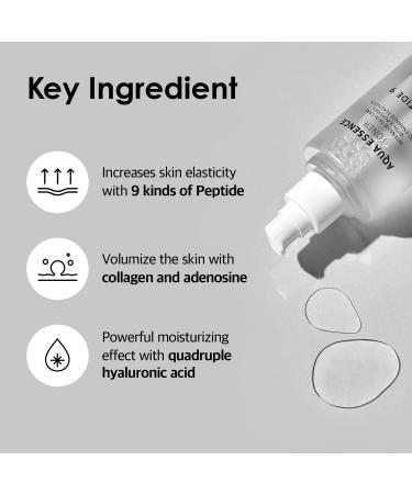 MEDI-PEEL Aqua Essence Peptide 9 Toner 8.45 fl oz | Anti-Aging Collagen Firming Toner - Korean Skincare for All Skin Types - Buy Online on SooperMarket.com