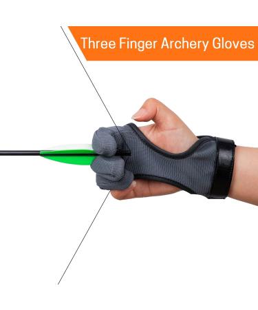 VISEMAN Archery Gloves & Finger Tabs - Large Gray | Protective Gear for Compound & Recurve Bows | Outdoor Shooting & Hunting Accessory - Buy Online on SooperMarket.com