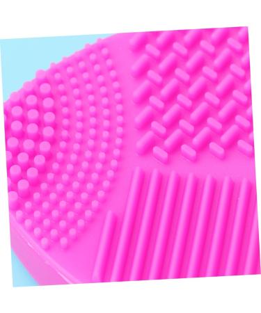 Cabilock Silicone Tool Brush Cleaner Mat Brush Cleaning Pad Brush Washing Mat Makeup Brush Cleaning Tool Heart-shaped Cleaning Supplies 8X8.5cm Rosy - Buy Online on SooperMarket.com