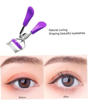 Eyelash Curler Lash Curler with Built in Comb Eye Lash Clip Cosmetic Makeup Curling Tool for Women Purple - Buy Online on SooperMarket.com