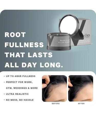 Hairline Powder (Black) - Instant Hair Concealer for Root Cover Bald Spot & Beard Filler | 48Hr Water-Resistant Solution - Buy Online on SooperMarket.com