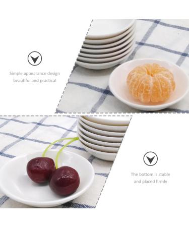 Zerodeko 6pcs Ceramic Saucer Sauce Storage Container Snack Bowl Japanese Soy Sauce 5inch Round Plate Pinch Prep Bowls Ketchup Seasoning Small Dipping Snack Plate Ceramics White re-usable - Buy Online on SooperMarket.com