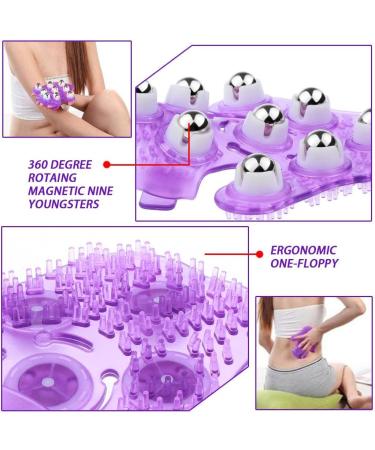 MagiDeal 6x Massage Gloves with 9 Rotating Balls - Full Body Massager for Ultimate Relaxation | International Shipping Available - Buy Online on SooperMarket.com