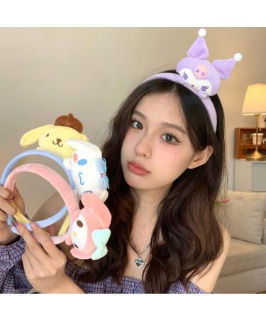 Kawaii Spa Headband for Washing Face | Cute Hairband for Makeup - Blue | Women's Girls' Party Costume Accessories - Buy Online on SooperMarket.com