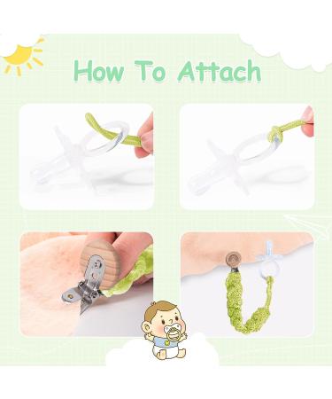 Macrame Boho Wooden Pacifier Clip | Natural Handmade Braided Cotton | Unisex Baby Shower Gift - Symbolife - Buy Online on SooperMarket.com