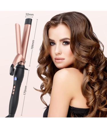 Curling Wand Curling Tongs Large Barrel Curling Iron with Adjustable Temperature Professional Hair Curler with Glove Dual Voltage for Long & Medium Hair (32MM) - Buy Online on SooperMarket.com