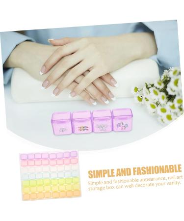ABOOFAN 3 Sets Nail Art Storage Box Nail Jewelry Manicure Accessories Holding Ornament Container Ornament Storage Bin Nail Organizer Makeup Drawer Dip Powder Organizer Grid Spare Parts Abs - Buy Online on SooperMarket.com