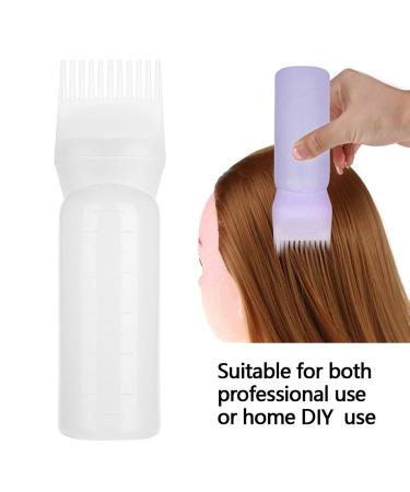 Hair Dye Brush Bottle - 3 Colors Lightweight Applicator Tool for Hair Color & Shampoo (White) | Best Hair Dyeing Accessories - Buy Online on SooperMarket.com
