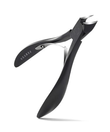 FERYES Precision Toenail Clipper | Stainless Steel Nail Cutter for Thick or Ingrown Toenails | Podiatrist Recommended | Manicure Pedicure Clipper - BLACK - Buy Online on SooperMarket.com