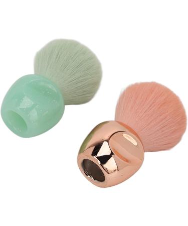 Soft Fluffy Hair Cosmetic Beauty Brush with Strong Powder Grasping Power Accurate Coloring Delicate Looking. Perfect for Loose Powder Blusher. Rose Gold Light Green - Buy Online on SooperMarket.com