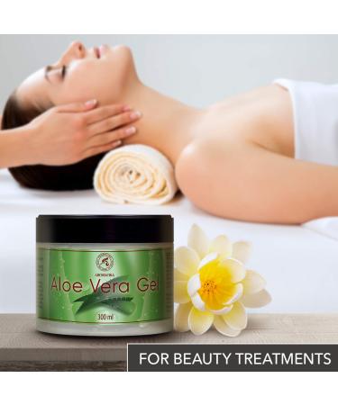 Aloe Vera Gel 300ml - Moisturizer for Face Hair & Body - Soothing Cooling Gel for All Skin Types - Perfect for Dry Skin & Shaving - Buy Online on SooperMarket.com