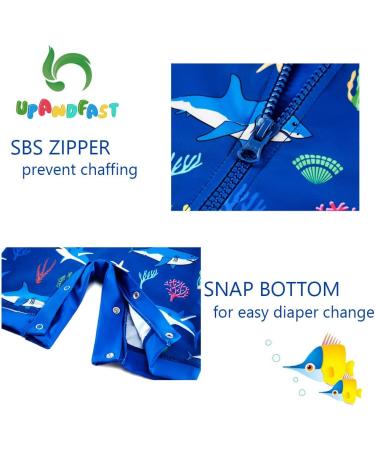 UPF 50+ Shark Print Baby Swimwear with Snap Bottom | 9-12 Months - Buy Online on SooperMarket.com