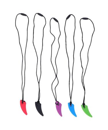 Buy Sensory Chewing Chain Set - 5 Safe Silicone Oral Motor Aids for Autism Fear Relief & Chewing Needs - Buy Online on SooperMarket.com