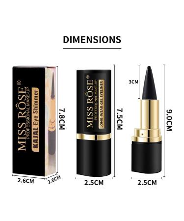 Aaiffey 2 Colors Gel Eyeliner Set - Waterproof Smudge Proof Eye-liner Pencil for Women - Long-Lasting Matte Black Eyeliner Stick - Silver and Brown Shades - Buy Online on SooperMarket.com