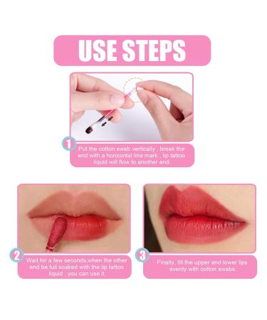 Buy Lip Tint Cotton Swabs - 20 Pcs Waterproof Non-Stick Q-Tips for Long Lasting Lip Makeup (Strawberry - Buy Online on SooperMarket.com