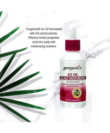Groganics Ice Oil Scalp Moisturizer 4 oz - Hydrating Solution for Dry Scalp - Buy Online on SooperMarket.com