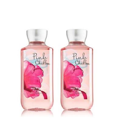 Bath & Body Works Pink Chiffon Shower Gel Gift Sets 10 Oz 2 Pack (Pink Chiffon) 20.0 ounces Pink Chiffon 10 Fl Oz