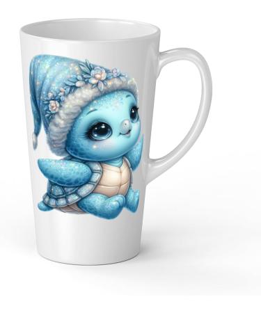 White Ceramic Baby Turtle Mug - Large 483 ml Perfect for Hot Chocolate or Milk Fun and Easy to Use - Buy Online on SooperMarket.com