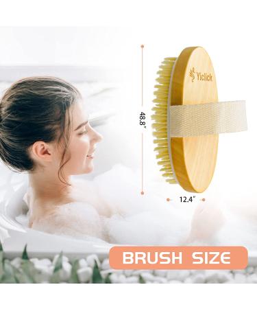 2 Pack Exfoliating Dry Brushes for Cellulite & Lymphatic Drainage - Body Scrub Set with Natural Bristles & Massage Nodules - Buy Online on SooperMarket.com