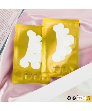 Lunamoon Eye Pads for Eyelash Extensions - 50 Pairs Flower Gold | Perfect for Lifting & Coloring Eyelashes - Buy Online on SooperMarket.com