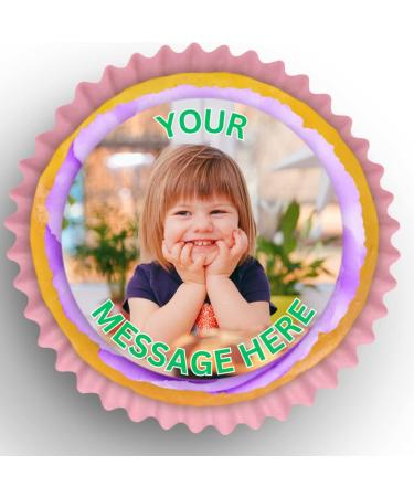 30 x Pre Cut Personalised Photo/Your Logo Cupcake Toppers Edible Premium Wafer Paper Decoration - Buy Online on SooperMarket.com
