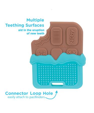Nuby All Silicone Chocolate Bar Teether - Pack of 3 | 3+ Months - Buy Online on SooperMarket.com