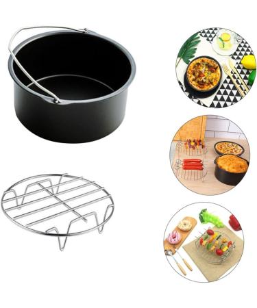 Cabilock 1set Air Fryer Accessories BBQ Rack Air Fryer Pot Accessories Baking Rack Cake Rack Stainless 5pcs - Buy Online on SooperMarket.com