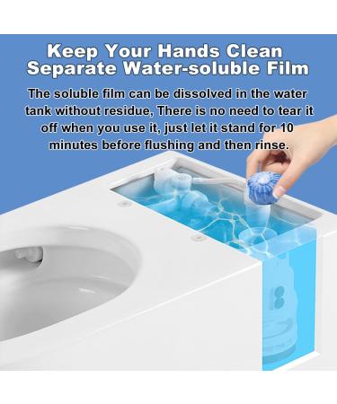 KIISIISO 54-Pack Toilet Bowl Cleaner Tablets for Commercial & Household Use - Blue, Multipurpose, Drop-in Tank Deodorizers - Buy Online on SooperMarket.com