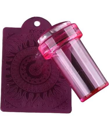 wirlsweal Nail Art Stamper Easy Storage Portable Reusable Nail Tool Stamp Seal for Fingernails Nail Stamp Trendy for Ladies Purple - Buy Online on SooperMarket.com