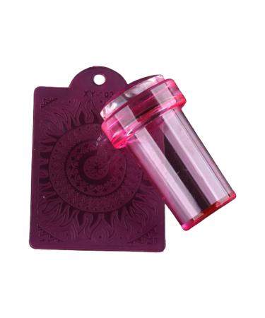 wirlsweal Nail Art Stamper Easy Storage Portable Reusable Nail Tool Stamp Seal for Fingernails Nail Seal Trendy for Fingernails Red