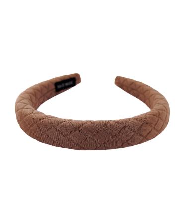 axy Headband with Fabric Padded Beautifully Elegant Headband Women's Headband Hair Accessories HRK12 (Brown)