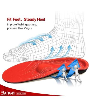 3ANGNI Arch Support Insoles for Plantar Fasciitis | Orthopedic Insoles for Flat Feet | Metatarsalgia Relief | UK-11-295MM Orthotic Insoles - Buy Online on SooperMarket.com