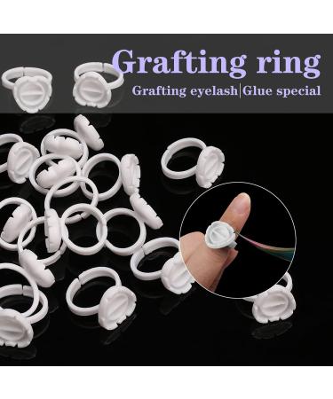 Limko Glue Rings 100PCS Cute Triangle White Glue Cups for Lash Extensions - Makeup Cup for Eyelash Glue Holder - High-Quality Supplies - Buy Online on SooperMarket.com