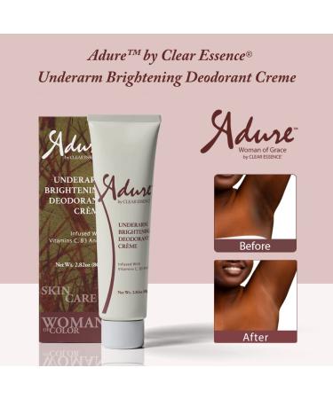 Clear Essence Adure Underarm Brightening Deodorant Cream - Dark Spot Corrector for Body Intimate Areas - Gentle Formula for Odor Removal 2.82oz - Buy Online on SooperMarket.com